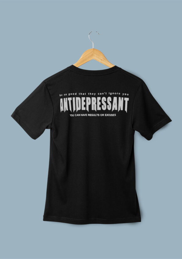 ANTIDEPRESSANT Men's Black T-shirt 1
