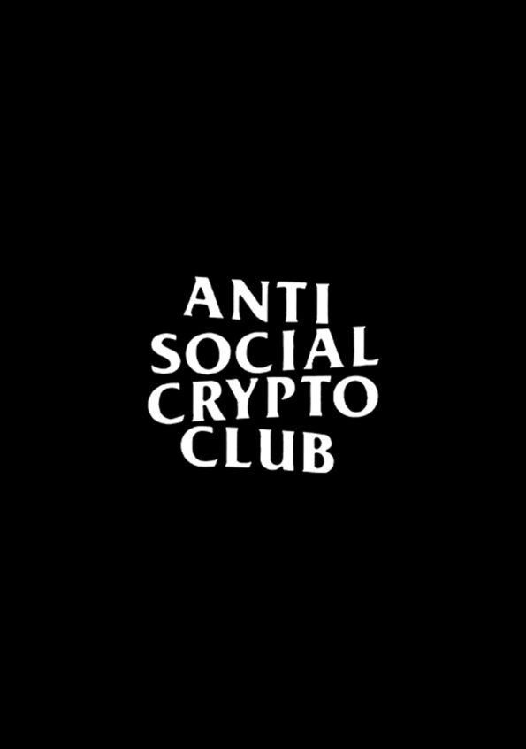 Anti Social Crypto Club Black T-shirt Design For Men