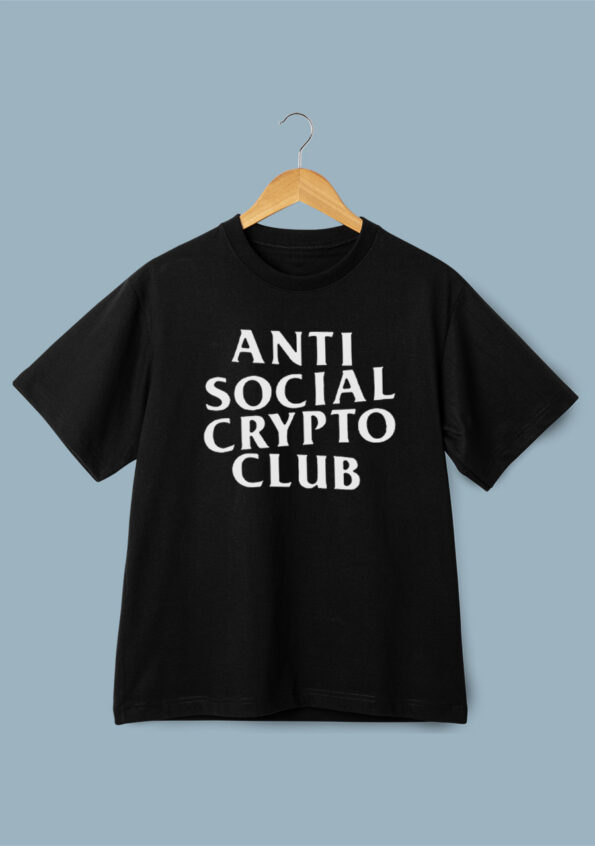 Anti Social Crypto Club Black T-shirt For Men 2