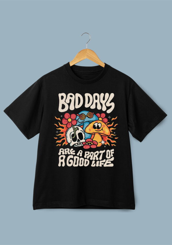 Bad Days Black T-Shirts for Men 1