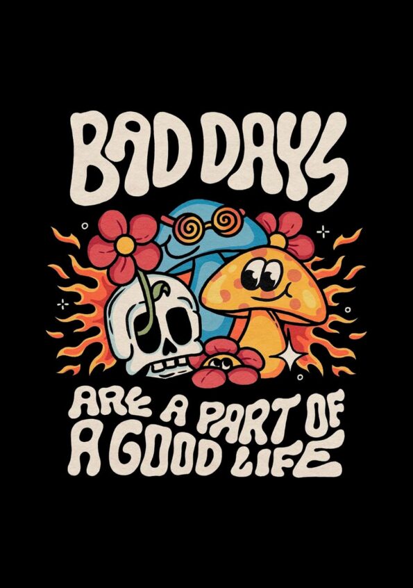 Bad Days T-Shirts for Men Black