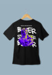 Bigger Stronger Better Black T-Shirt For Men