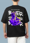 Bigger Stronger Better Black T-Shirt For Men