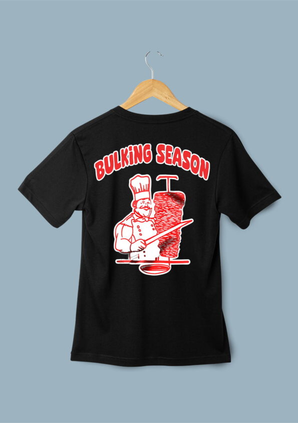 Bulking Season Oversized Black T-Shirt for Men 1