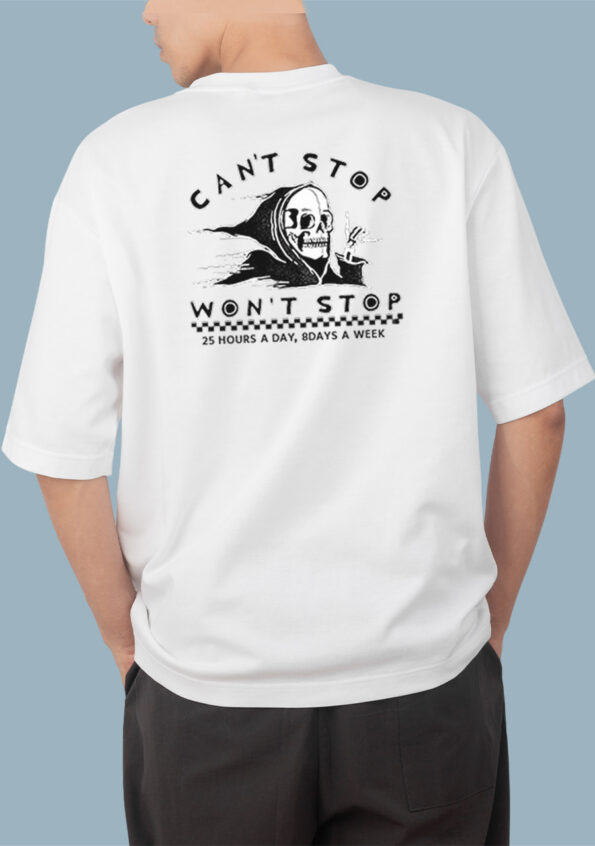 Can't Stop Won't Stop Men's White T-shirt