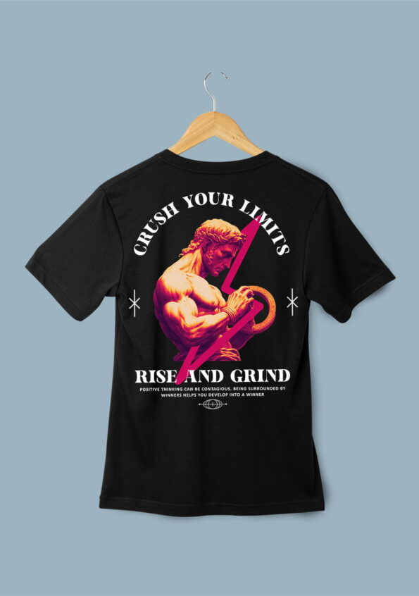 Crush Your Limits Black T-Shirts For Men 1