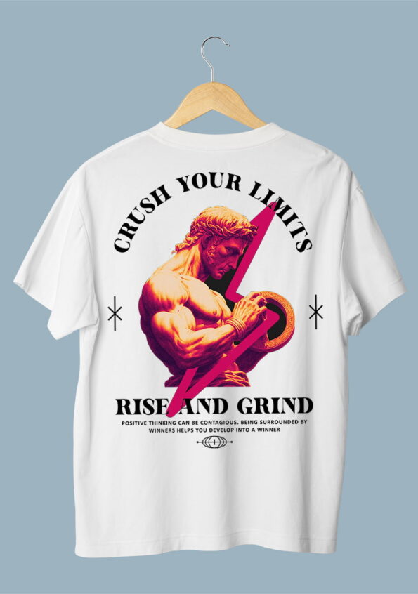 Crush Your Limits White T-Shirts For Men 1