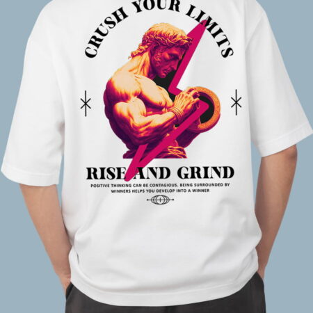 Crush Your Limits White T-Shirts For Men