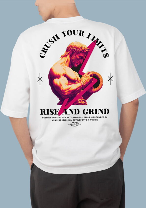 Crush Your Limits White T-Shirts For Men