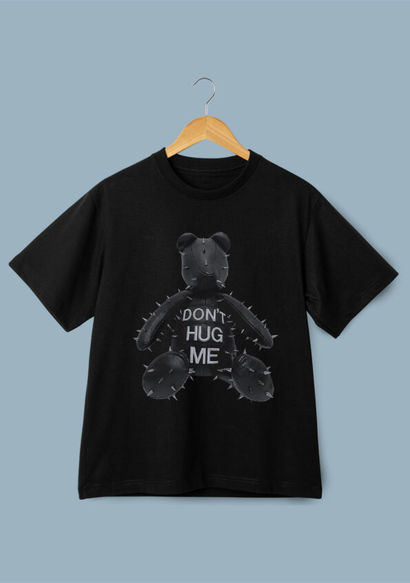 DON'T HUG ME Men's Black T-Shirt 1