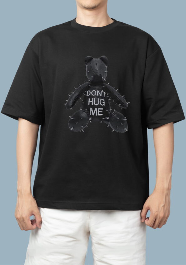 DON'T HUG ME Men's Black T-Shirt