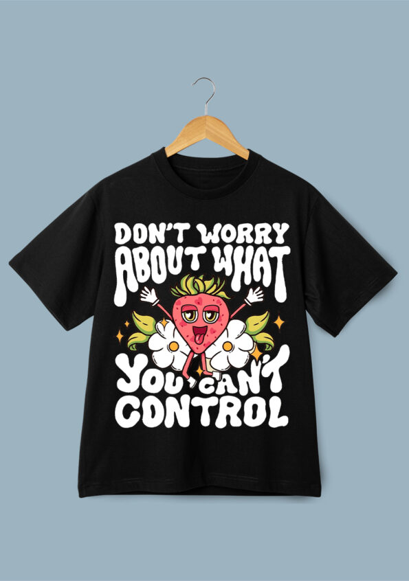 Dont Worry Black T-Shirt For Men