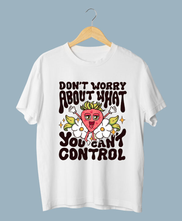 Dont Worry White T-Shirt For Men 1