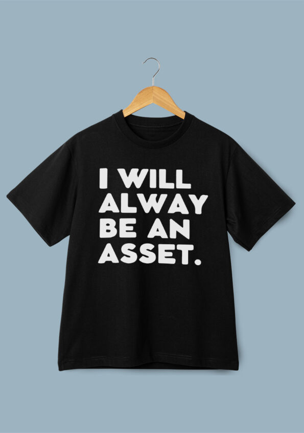I Will Always Be An Asset Black T-shirt For Men 2