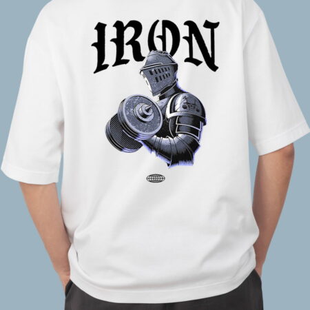 IRON Oversized Men's White T-shirt