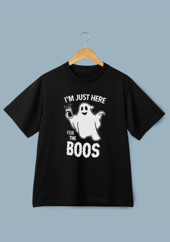 I'm Just Here For The Boos Black T-shirt For Men 2