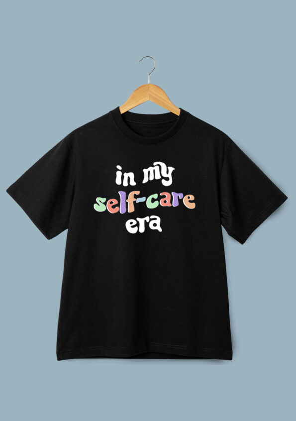 In My Self-Care Era Men's Black T-Shirt 1