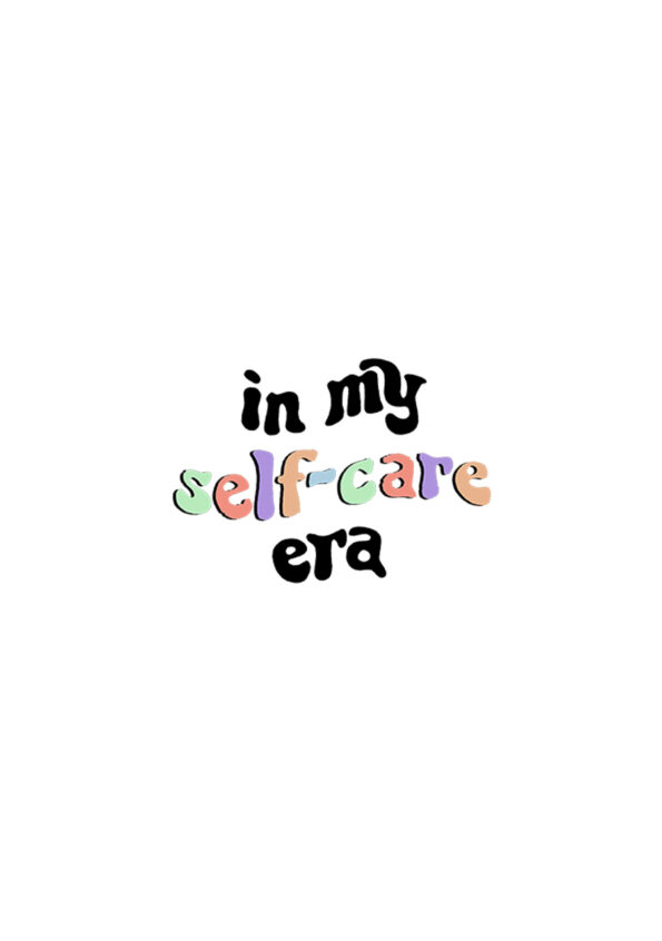 In My Self-Care Era Men's T-Shirt white logo