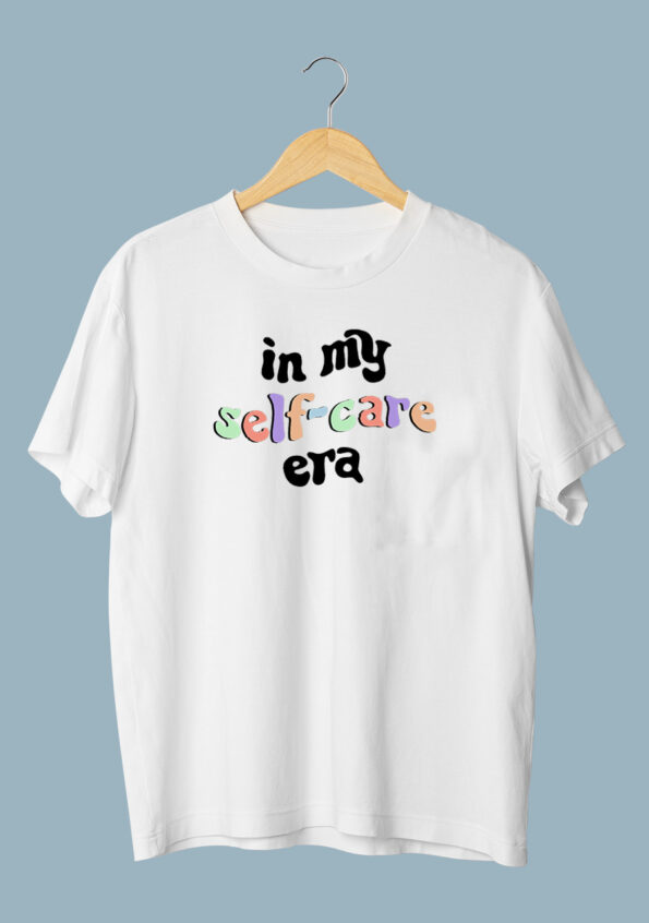 In My Self-Care Era Men's White T-Shirt 1