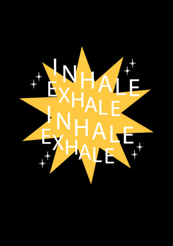 Inhale Exhale T-Shirt for Men Black