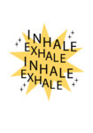 Inhale Exhale White T-Shirt for Men