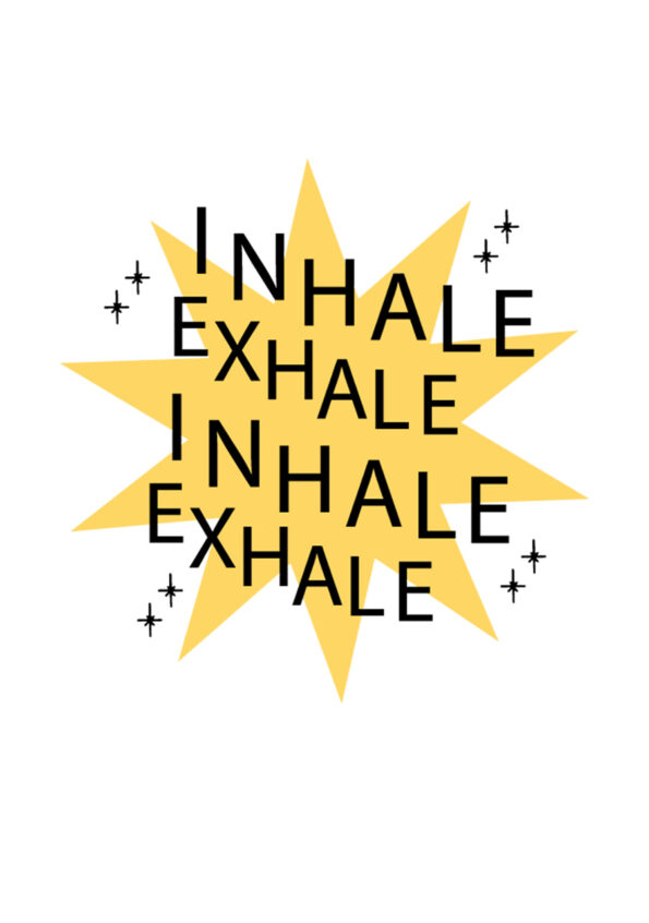 Inhale Exhale T-Shirt for Men White