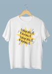 Inhale Exhale White T-Shirt for Men