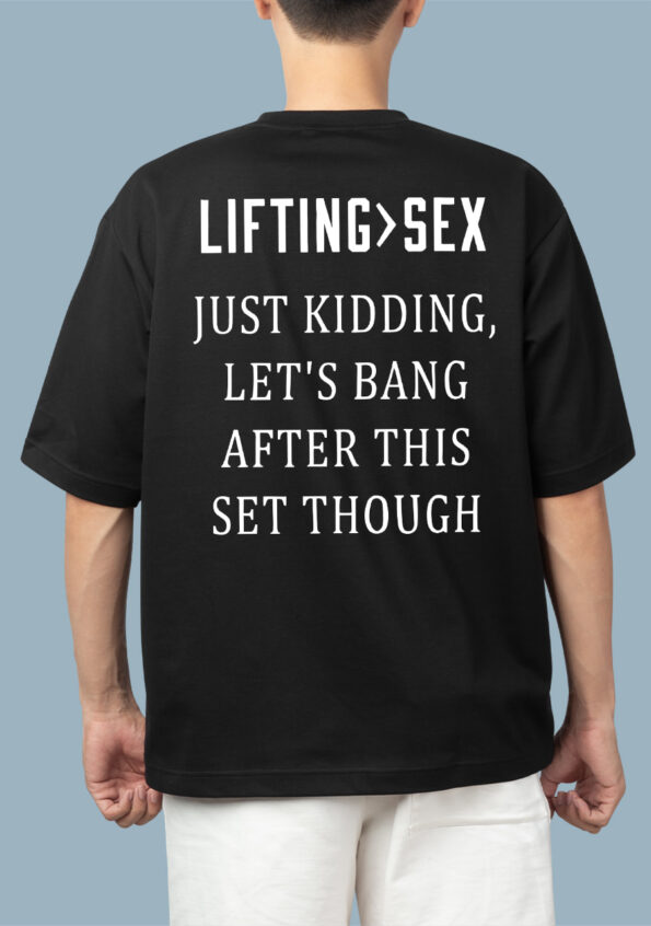 Just Kidding Lets Bang Black T-Shirt For Men