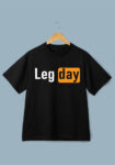 Leg Day White Oversized T-shirt for Men