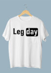 Leg Day White Oversized T-shirt for Men