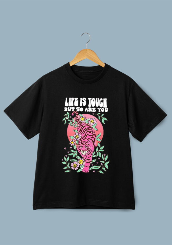 Life is tough Black T-shirt for Men