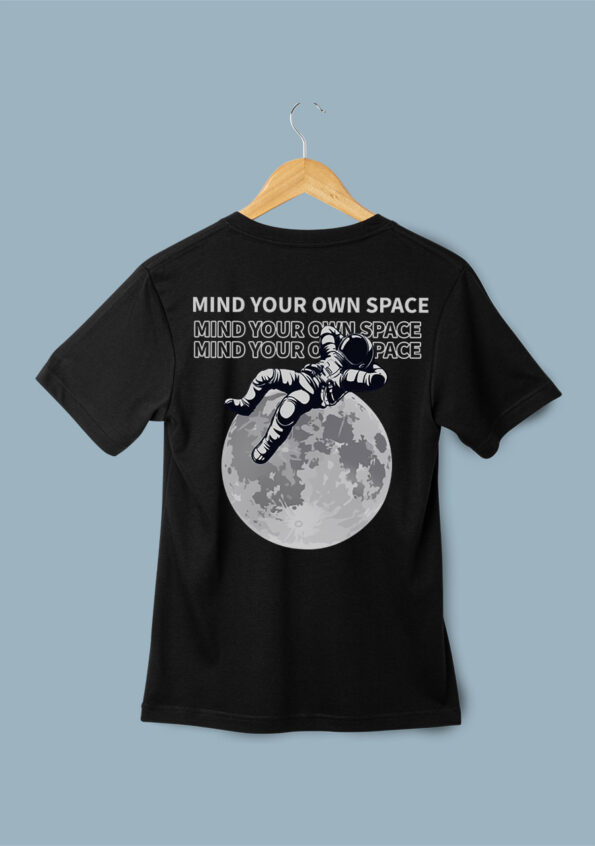 Mind Your Own Space BlackT-Shirt For Men 1