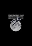 Mind Your Own Space Black T-Shirt For Men