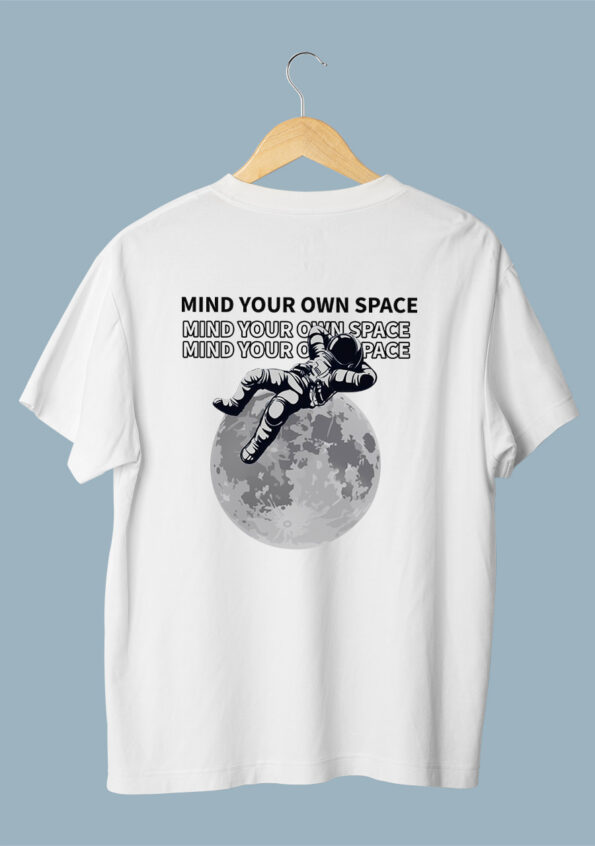 Mind Your Own Space White T-Shirt For Men 1