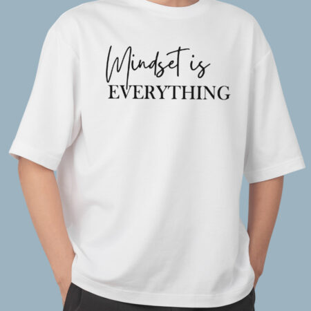 Mindset Is Everything White T-shirt For Men