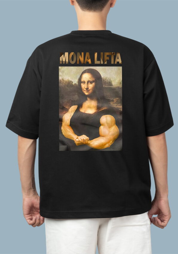 Mona Lifta Black Oversized T-shirt for Men