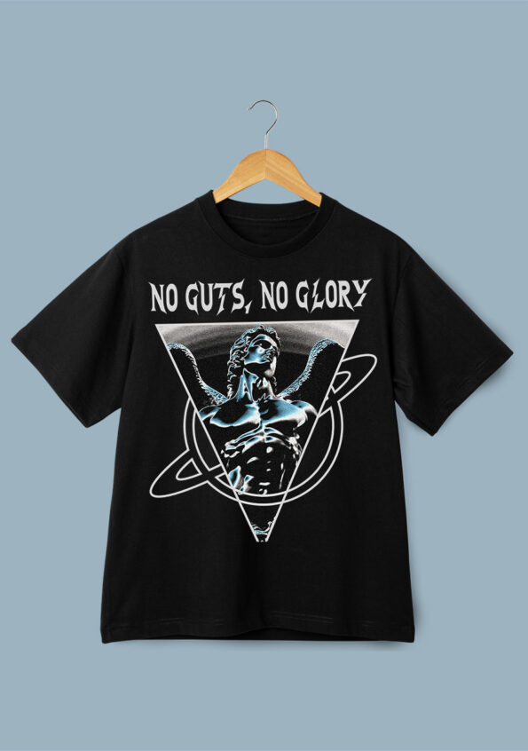 No Guts No Glory Black T-Shirts for Men 1