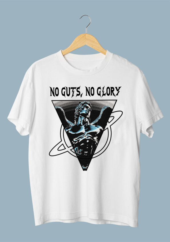 No Guts No Glory White T-Shirts for Men 1