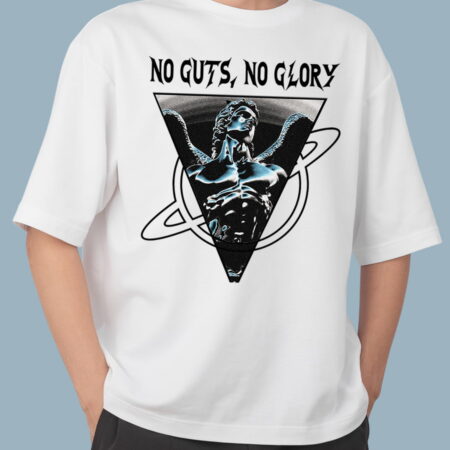 No Guts No Glory White T-Shirts for Men