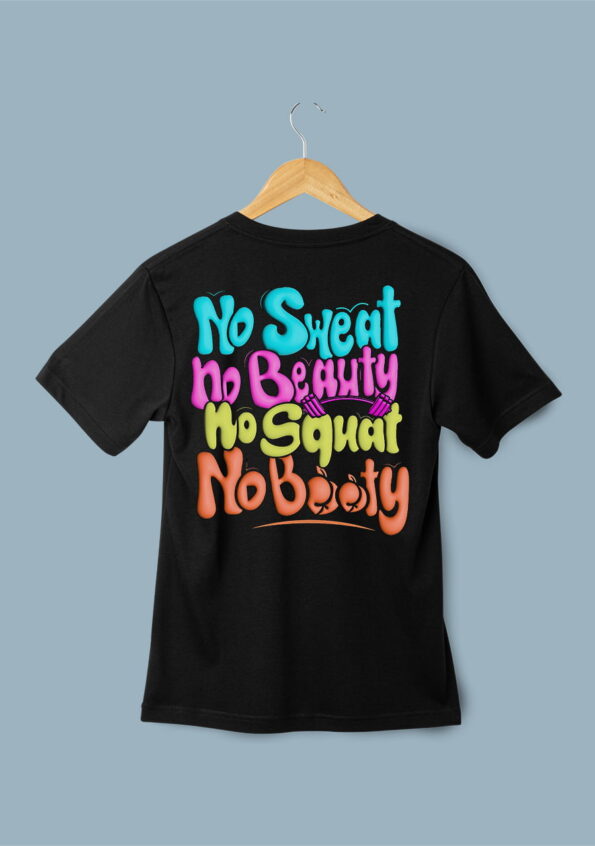 No Sweat No Beauty Black T-Shirt For Men 1