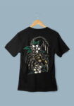 Scorpio In Flower Black T-shirt For Men