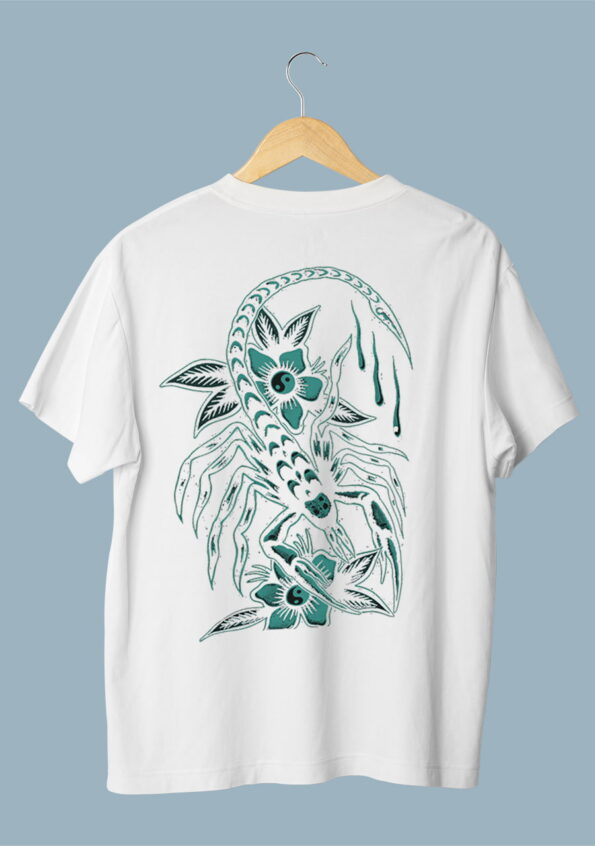 Scorpio In Flower White T-shirt For Men 2