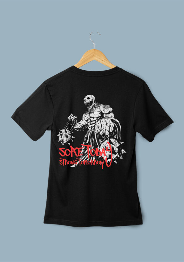 Sore Today Printed Over sized Black T-Shirt for Men