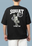 Squat to Forget Pain White T-Shirt For Men