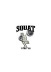 Squat to Forget Pain White T-Shirt For Men