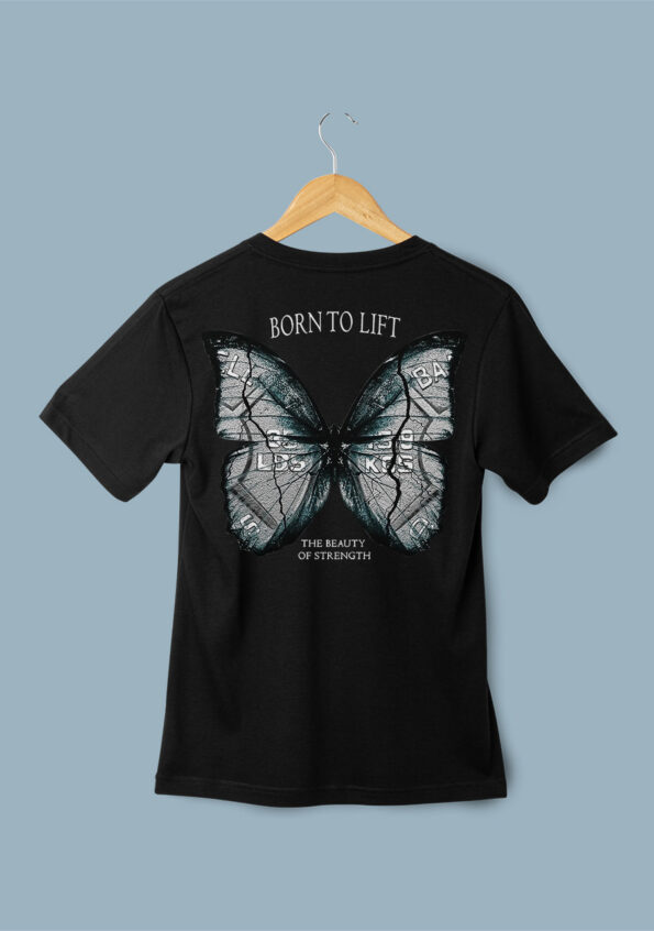 The Beauty Of Stength Black T-Shirt For Men 1