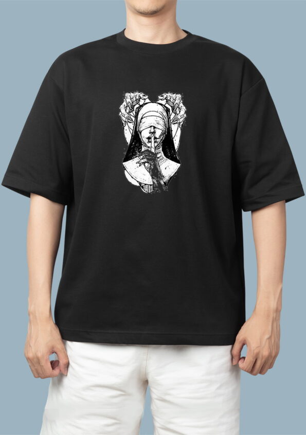 The Nun Man's Black T-Shirt