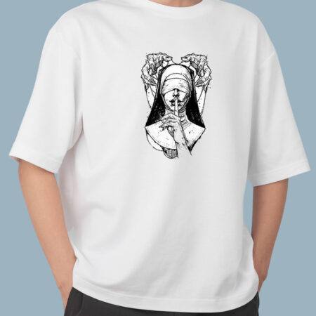 The Nun Man's White T-Shirt