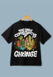 The only Constant is Change Black T-Shirt for Men