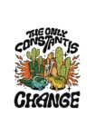 The only Constant is Change Black T-Shirt for Men